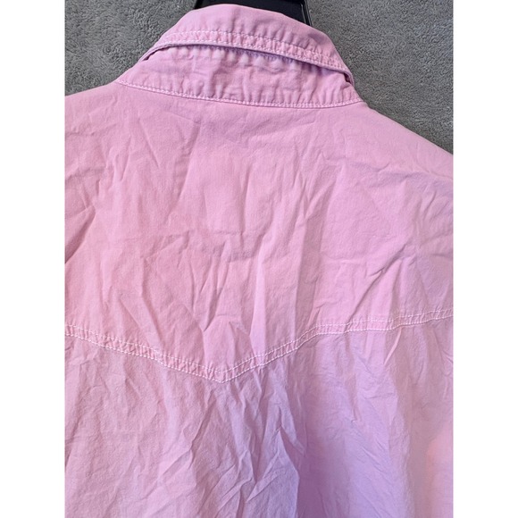 Rafter C Cowboy Collection Pink Western Shirt XXL Men's Short Sleeve Pearl Snap - Picture 7 of 9